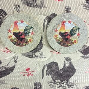 Rooster Trivets never used